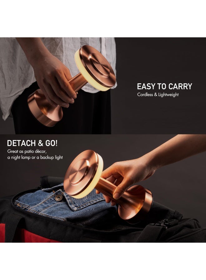 NIBEMINENT Portable LED Table Lamp with Touch Sensor, 3-Levels Brightness, Rechargeable Battery Up to 48 Hours Usage, Night Light for Kids Nursery, Nightstand Lamp, Bedside Lamp - Image 3